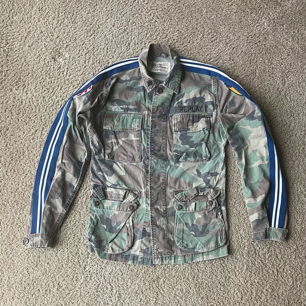 Mens Replay Camo jacket and sweatpants set